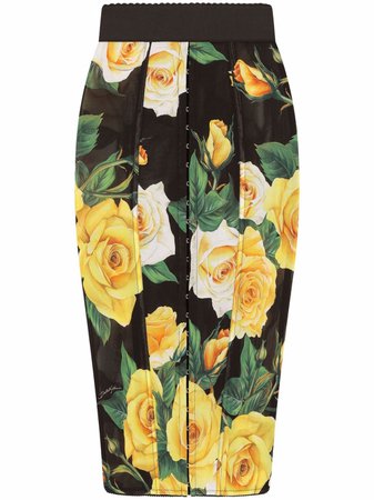 Dolce & Gabbana floral-print high-waisted Skirt - Farfetch
