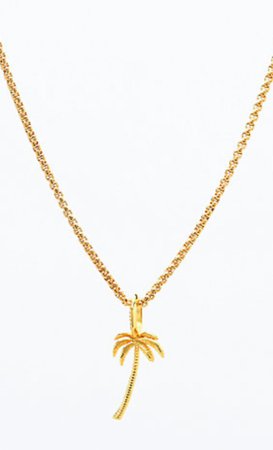 gold palm tree necklace