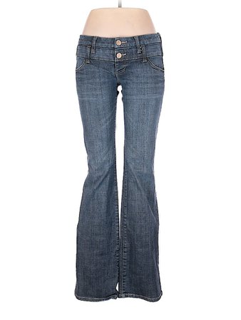 See Thru Soul Solid Blue Jeans 30 Waist - 78% off | thredUP