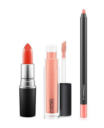 MAC 3-Pc. Coral Lip Kit, Created for Macy's by Romero Jennings, Online Only & Reviews - Makeup - Beauty - Macy's