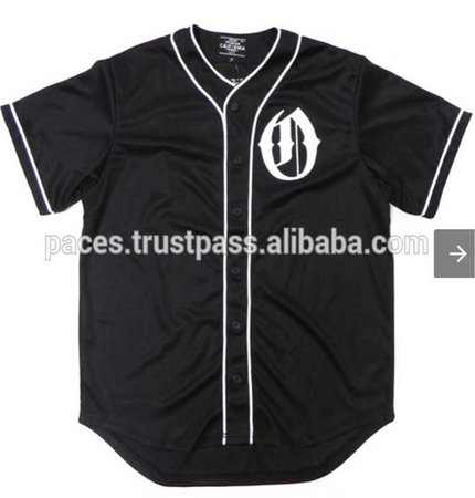 Plain Black Baseball Jersey