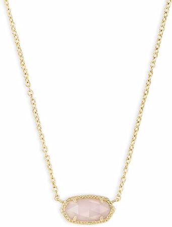 Amazon.com: Kendra Scott Elisa Pendant Necklace for Women, Fashion Jewelry, 14k Gold-Plated, Rose Quartz : Clothing, Shoes & Jewelry