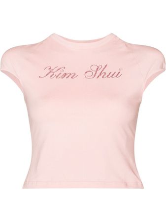 Kim Shui logo-embellished Cropped T-shirt - Farfetch