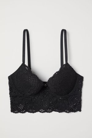 Push-up lace bralette - Black - Ladies | H&M GB