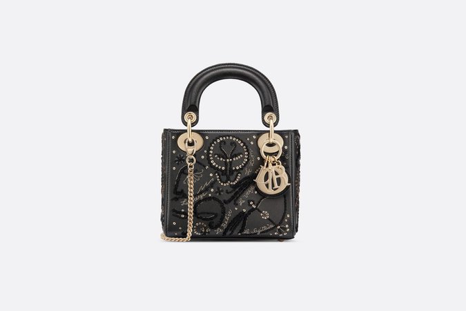 Mini Lady Dior bag in embroidered calfskin - Bags - Woman | DIOR