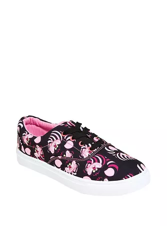 Disney Alice In Wonderland Cheshire Cat Allover Print Lace-Up Sneakers | Hot Topic