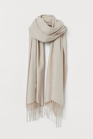 Woven scarf - Light beige - Ladies | H&M GB