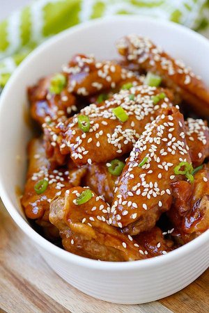 Slow Cooker Honey Sesame Chicken Wings - Rasa Malaysia