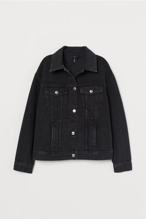 Denim Jacket - Black/washed out - | H&M CA