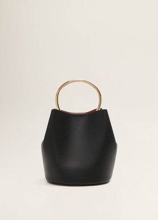 Metallic handle bag - Women | MANGO USA