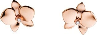 CRB8033100 - Caresse d’Orchidées par Cartier earrings - Pink gold, diamonds - Cartier