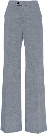 Altuzarra Higbie Linen-Cotton Blend Flare Pants Size: 34