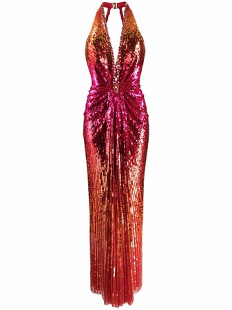 Jenny Packham The World Is Not Enough sequinned halter-neck dress - FARFETCH