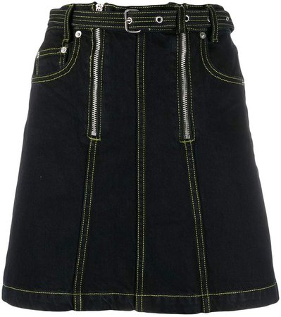 A-line denim mini skirt