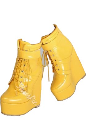 Yellow Platform Boots