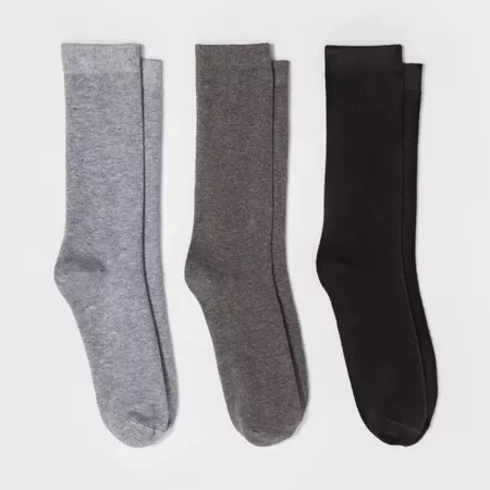 Women's 3pk Crew Socks - A New Day™ One Size : Target