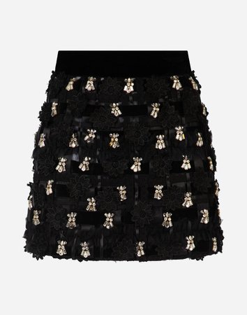 Women's Skirts in Multicolor | Embroidered miniskirt | Dolce&Gabbana