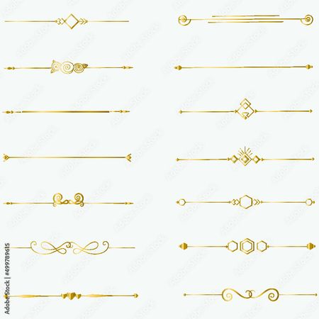 gold vector symbol dividers