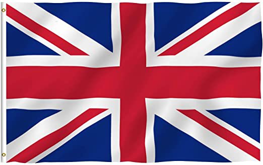 Amazon.com : Anley Fly Breeze 3x5 Foot United Kingdom UK Flag - Vivid Color and Fade Proof - Canvas Header and Double Stitched - British National Flags Polyester with Brass Grommets 3 X 5 Ft : Patio, Lawn & Garden