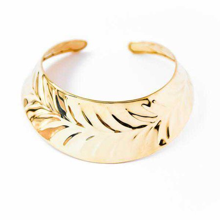 Necklaces | Shop Women's Leaf Collar Necklace at Fashiontage | BN0046454-gold-One_size