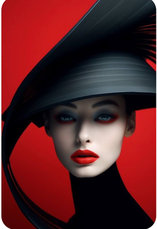 red and black Vogue fashion photography