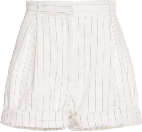 Pinstripe Cotton-Blend Shorts