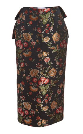 Theia Floral Brocade Skirt By Markarian | Moda Operandi