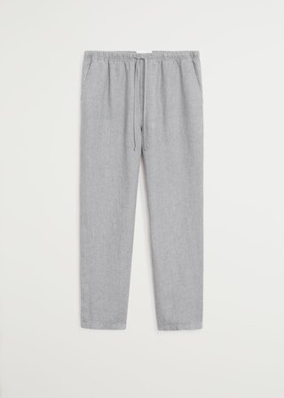 Straight linen-blend pants - Women | Mango USA