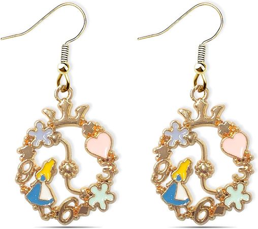Amazon.com: Alice in Wonderland Earrings Alice Clock Jewelry Alice Gift Alice in Wonderland Gift for Daughter(2): Clothing, Shoes & Jewelry