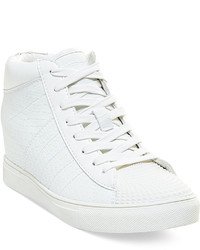 white wedge sneaker