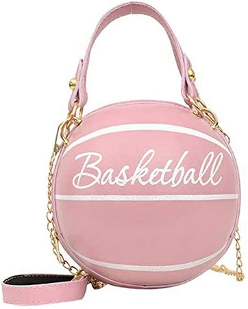 Amazon.com: Basketball Shaped Purse Cross Body Bag, Women's Crossbody Bag Handle Tote Messenger Shoulder Bags Ball Shape PU Leather Round Handbags for Women Girls Ladies Funky Travel Shopping (Pink Basketball): Shoes