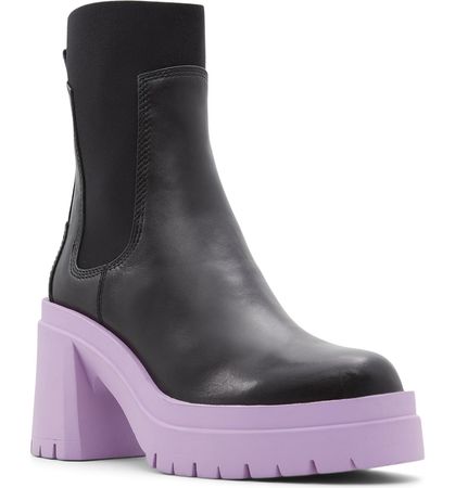 ALDO Big Mood Chelsea Boot black purple