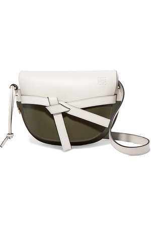 Loewe | Gate small two-tone leather shoulder bag | NET-A-PORTER.COM