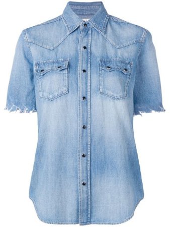 Saint Laurent basic denim shirt $414 - Buy Online SS19 - Quick Shipping, Price