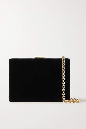 Velvet Shoulder Bag - Black
