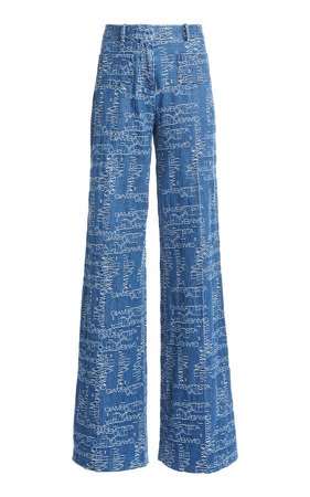Giambattista Valli Printed Flared Jeans