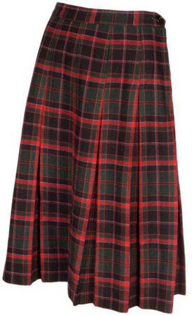 1950s Plaid Schoolgirl Kilt Skirt: Ballyhoovintage.com