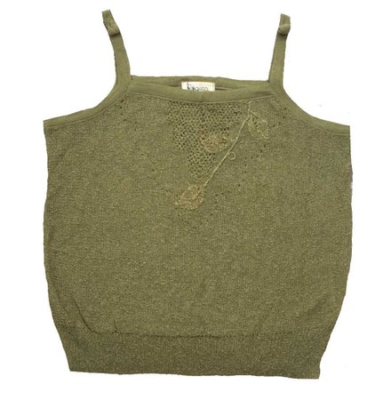 cropped loose knit gathered vest