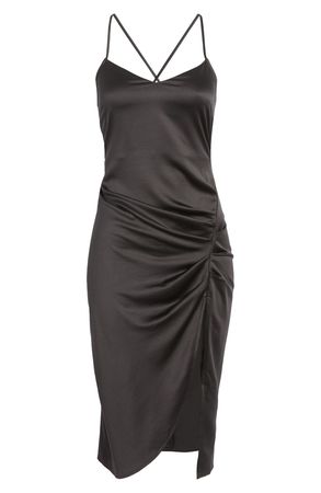 Open Edit Strappy Shirred Sleeveless Midi Dress | Nordstrom