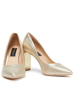 Gold Leather pumps | Sale up to 70% off | THE OUTNET | DKNY | THE OUTNET