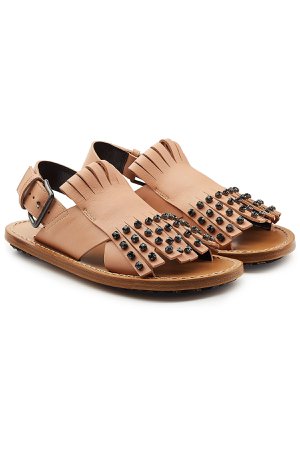 Embellished Leather Sandals Gr. EU 37