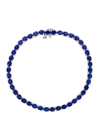 Effy® 9.98 ct. t.w. Sapphire Bracelet in 14K White Gold