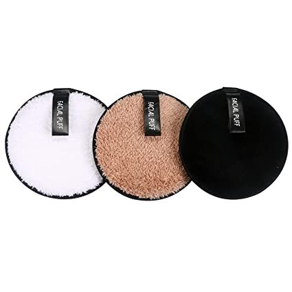 Amazon.com: Vtrem 3 PCs Makeup Remover Pads Reusable Soft Facial Cleaning Puffs Towels Christmas gifts Washable Make Up Removing Cloth Microfiber Multi-function, Black : Beauty & Personal Care