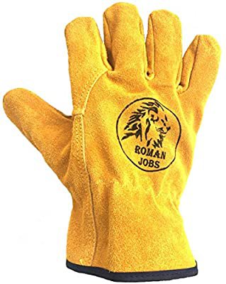 Leather Work Gloves Men & Women, Leather Working Gloves, Gardening, Wood Cutting, Mechanic, Driving, Welding, Heavy Duty Gloves to Protect Hands - - Amazon.com
