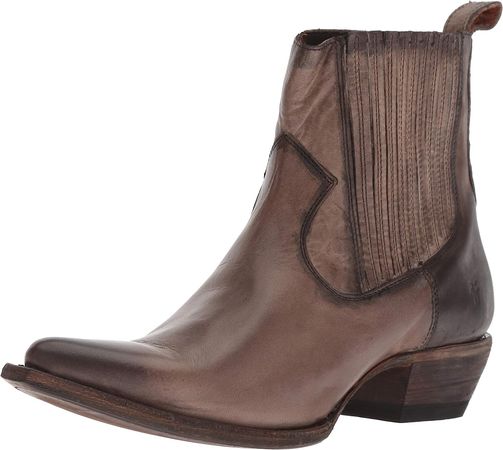 Amazon.com | Frye Women's Sacha Chelsea Western Boot, Stone, 8 M US | Mid-Calf