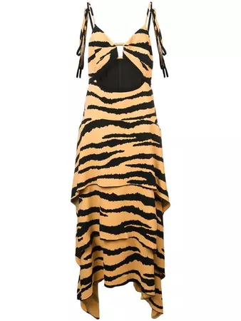 Proenza Schouler Tiger Print Cami Dress - Farfetch