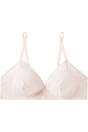 Eres | Merveilles Charme lace-trimmed textured stretch-jersey soft-cup triangle bra | NET-A-PORTER.COM