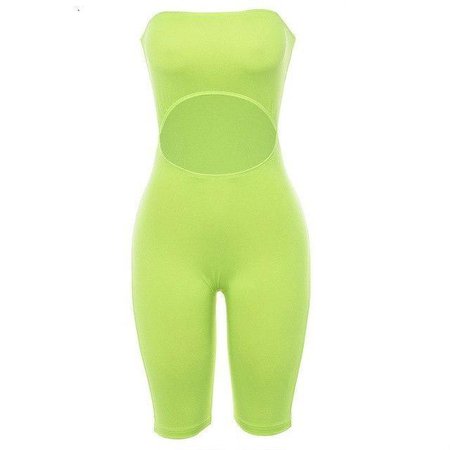 Neon Cycle Shorts Playsuit