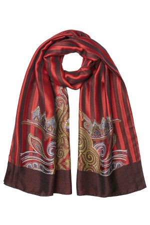 Printed Scarf with Silk and Wool Gr. One Size