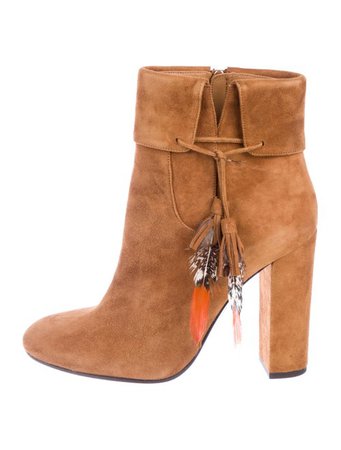 Aquazzura Suede Ankle Boots - Shoes - AQZ32532 | The RealReal